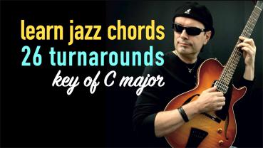 26 Turnarounds for Jazz Guitar in C major